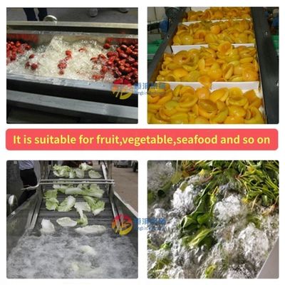 Машина для мытья морских продуктов с пузырьками для фруктовых и овощных перец 3000*1160*1400 мм Размер